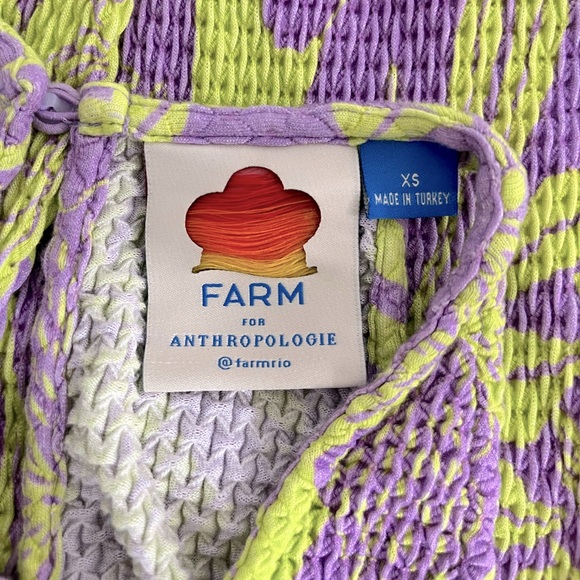 Farm Rio Knit Sleeveless Midi Dress size XS in Lavender Lime - Picture 4 of 7